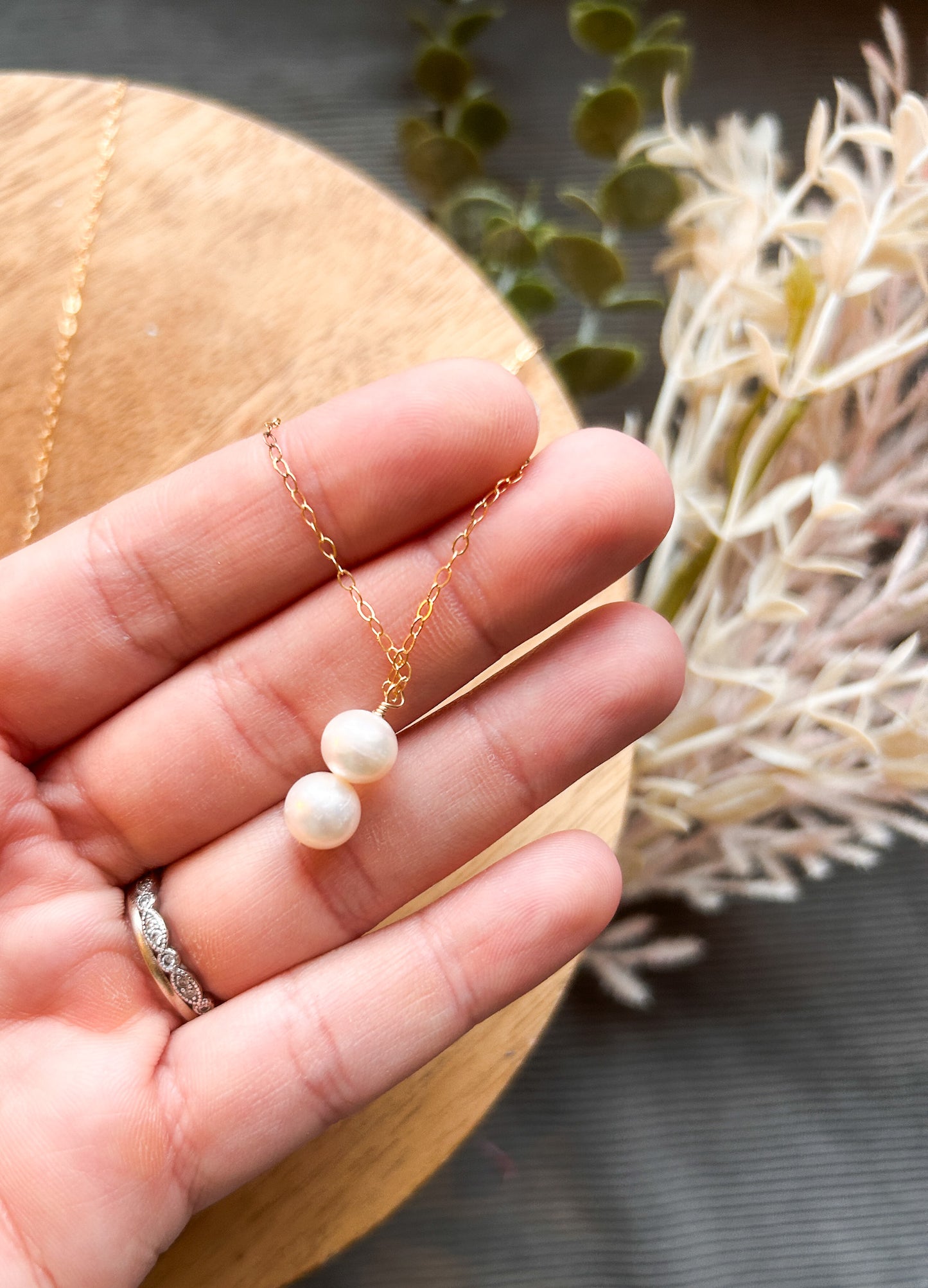 Gorgeous Pearl Necklaces | Cultured Pearls |  Gold Fill Necklace | 18 inch chain