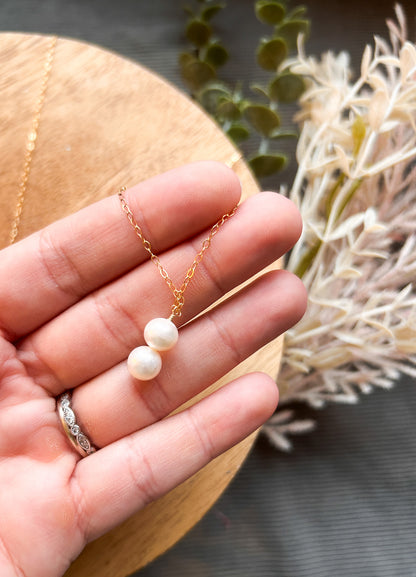 Gorgeous Pearl Necklaces | Cultured Pearls |  Gold Fill Necklace | 18 inch chain