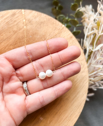 Gorgeous Pearl Necklaces | Cultured Pearls |  Gold Fill Necklace | 18 inch chain
