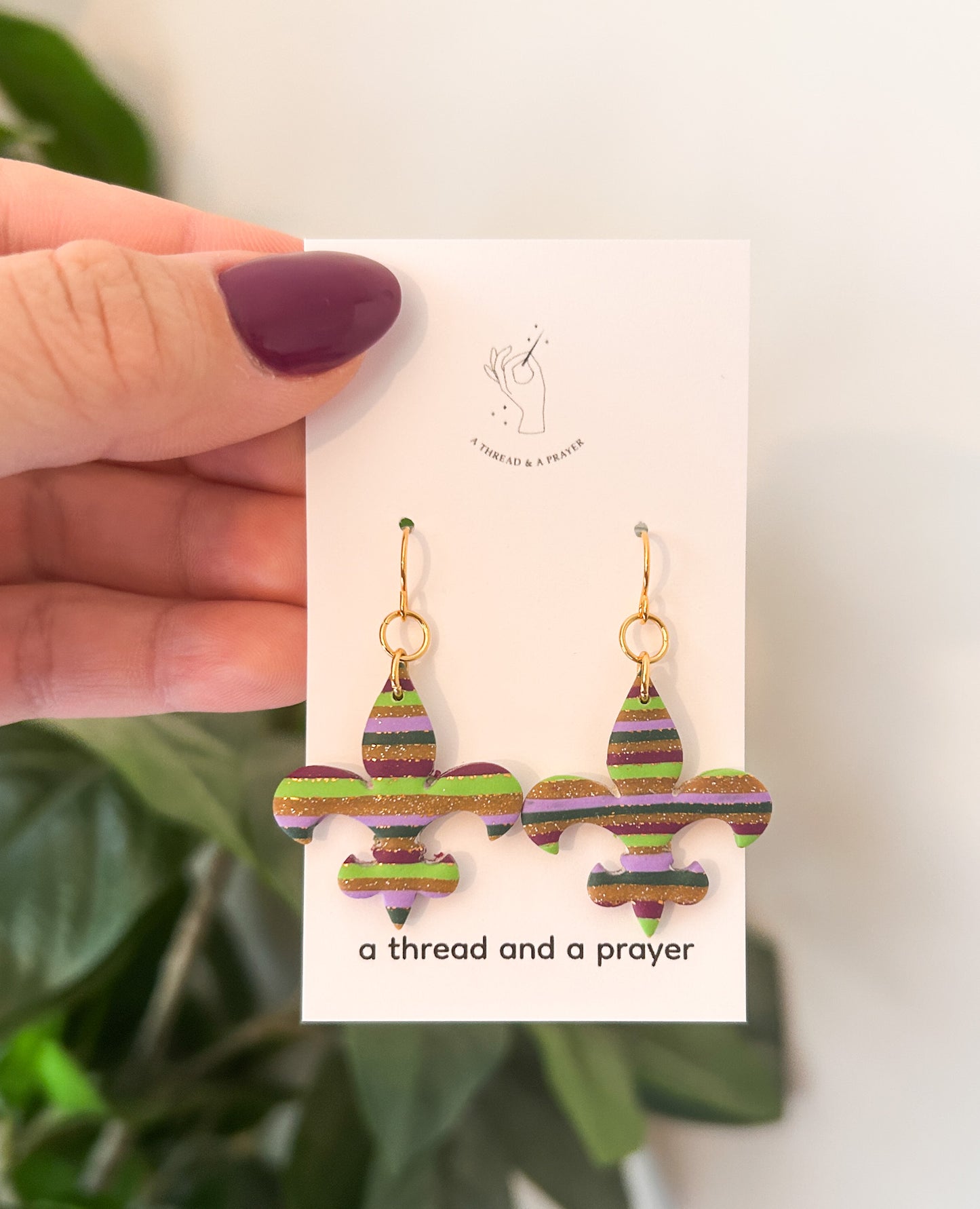 Mardi Gras Party Earrings | Fleur de Lis | New Orleans Style