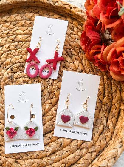 Valentine's Day Envelopes and XOXO Earrings