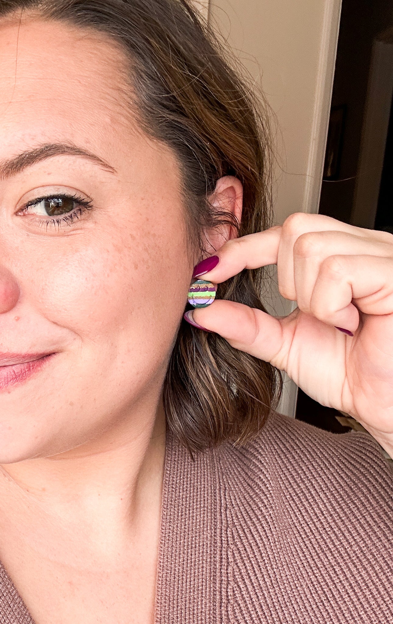 Valentines and Mardi Gras Studs