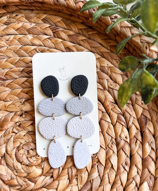 Classy Neutral Gal Clay Earrings | Everyday Fashion | Neutral Earrings | Statement Earrings | Lightweight | Springy
