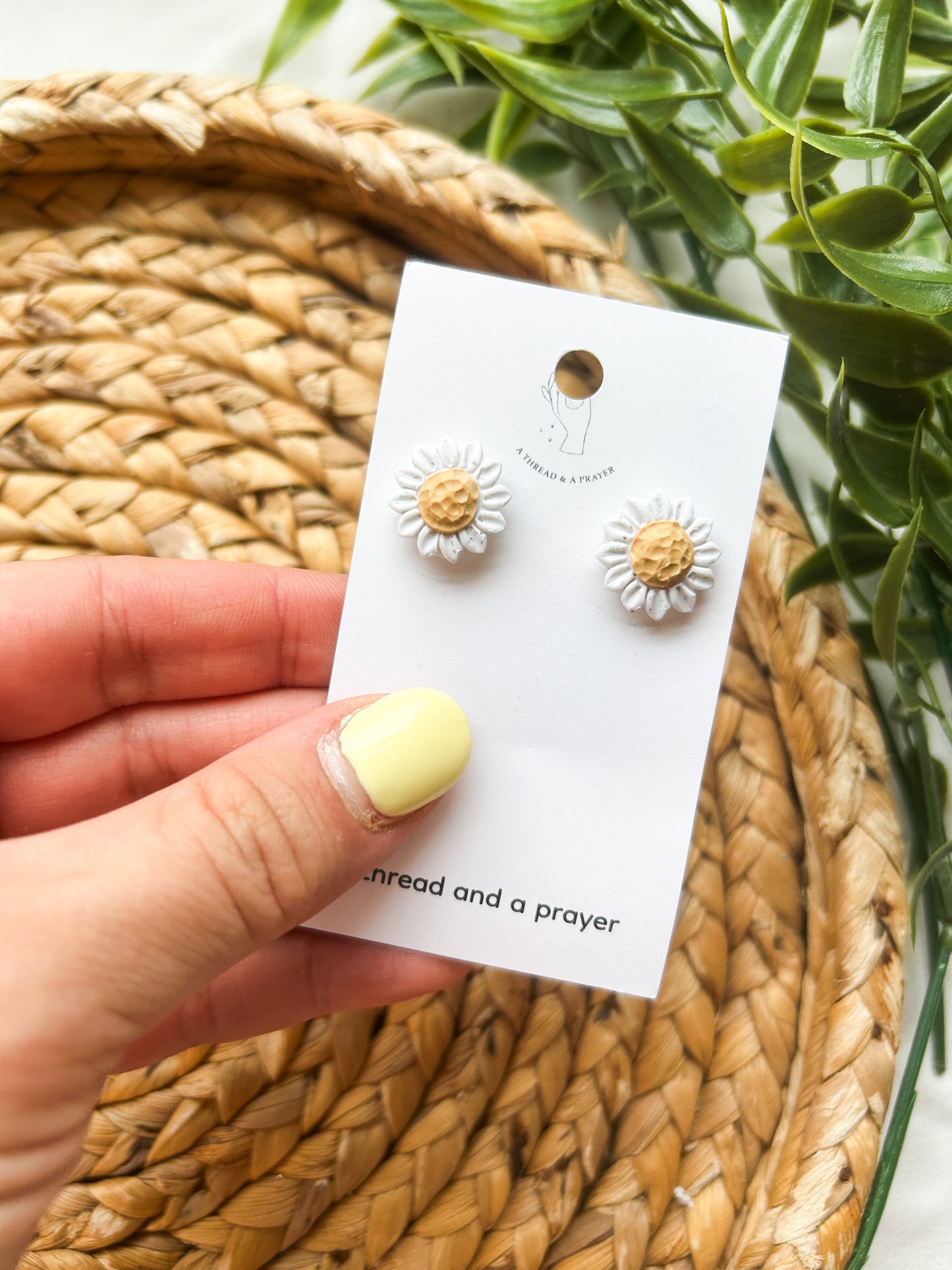 Spring Studs | Bees, Daisies and Spring Vibes | Titanium | Clay