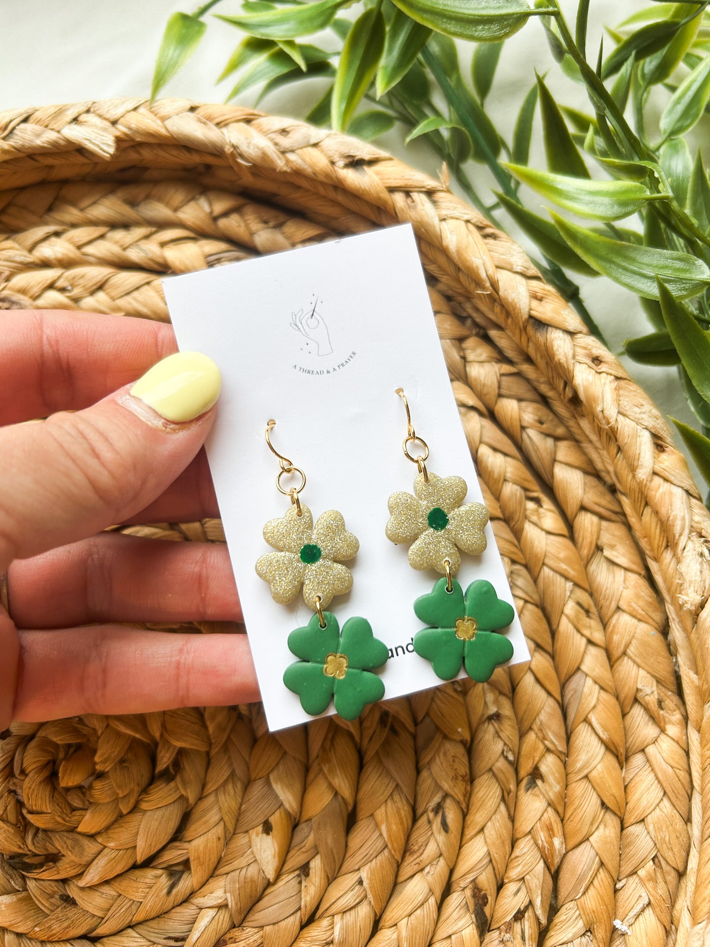 St. Patricks Day Stacked Clovers | Gold and Green | St. Pats | Celebrate | Dogtown | Cheers