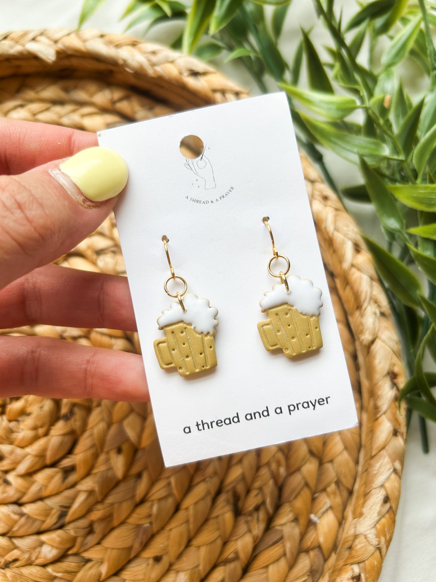 Lucky Horseshoe St. Patricks Day Earrings | Gold and Green | St. Pats | Celebrate | Dogtown | Glitter