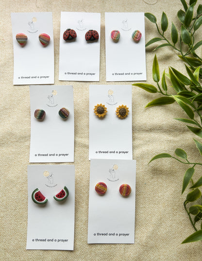 Whimsy and Joy Clay Studs for Spring!