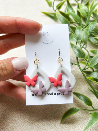 Butterflies and Boobies - Fun Spring Floral Earrings!