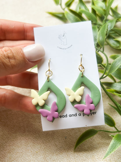 Butterflies and Boobies - Fun Spring Floral Earrings!