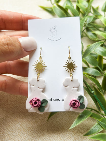 Butterflies and Boobies - Fun Spring Floral Earrings!