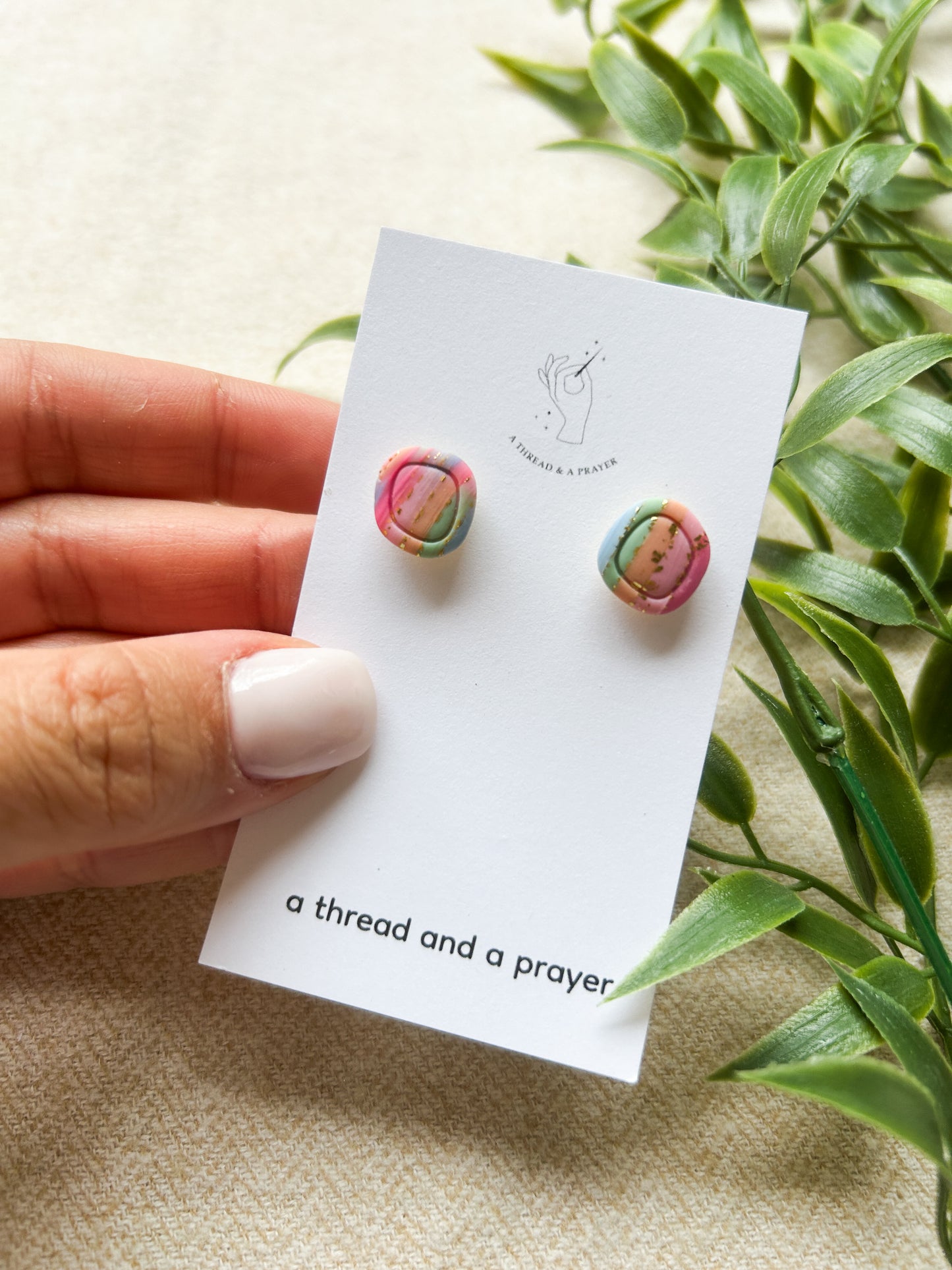 Whimsy and Joy Clay Studs for Spring!