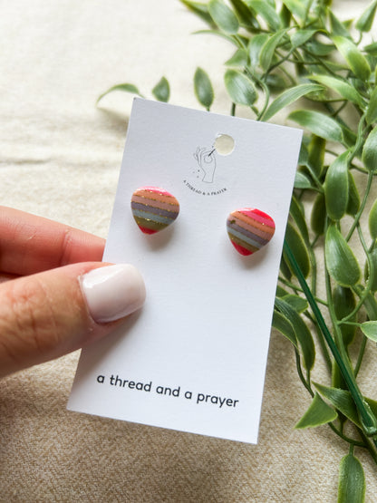 Whimsy and Joy Clay Studs for Spring!