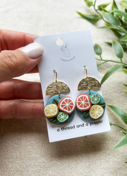 Citrus Dreams Clay Earrings