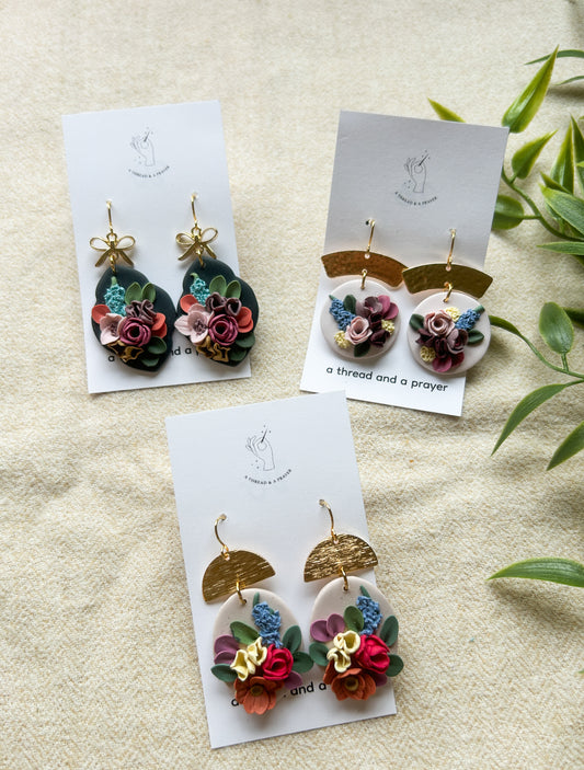 Spring Flower Garden Earrings