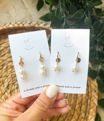 Dainty Little Pearl Earrings | Classic Style | Cultured Pearls | Easy Gifts