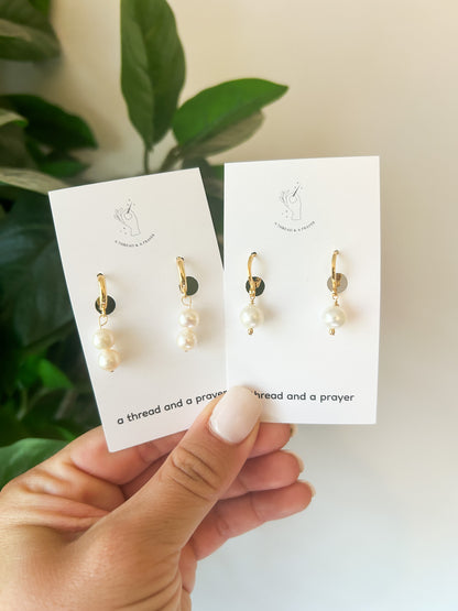 Dainty Little Pearl Earrings | Classic Style | Cultured Pearls | Easy Gifts