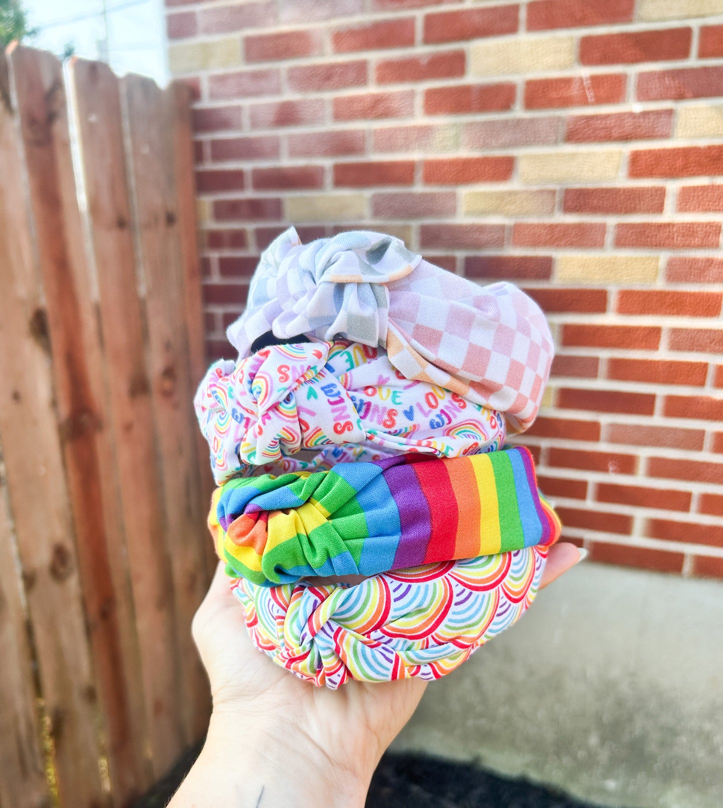 Celebrate Pride Top Knot Fabric Headbands | Cute Headband | Rainbows | Ally | Comfy Headband | Summer Vibes