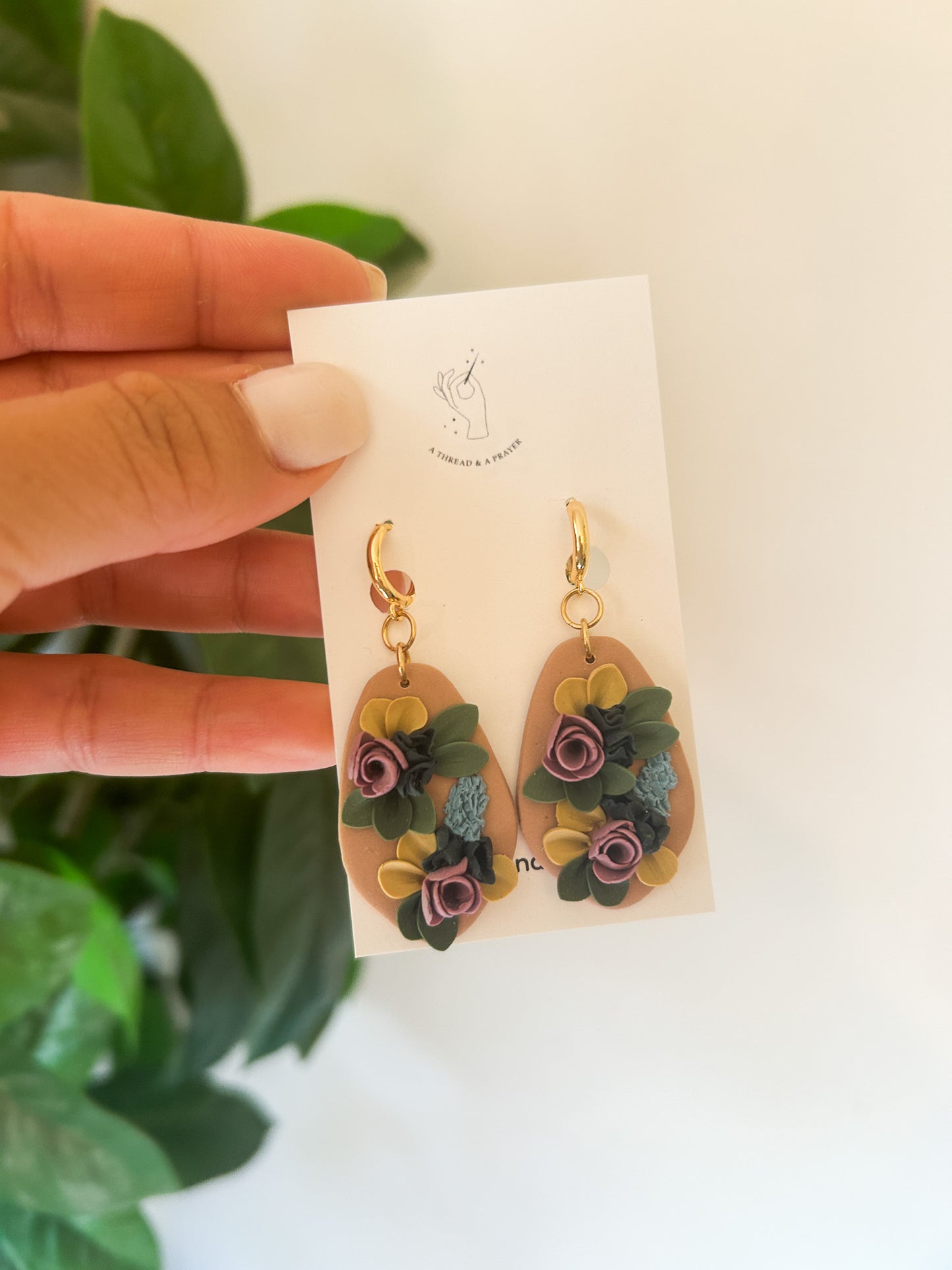 Floral Garden Spring Style Clay Earrings
