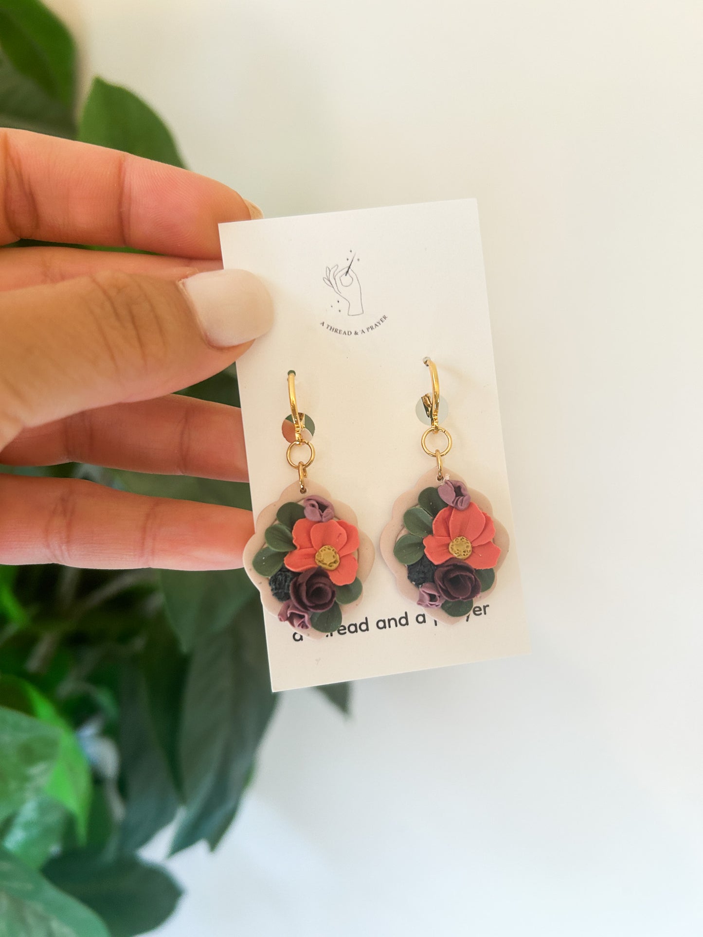 Floral Garden Spring Style Clay Earrings