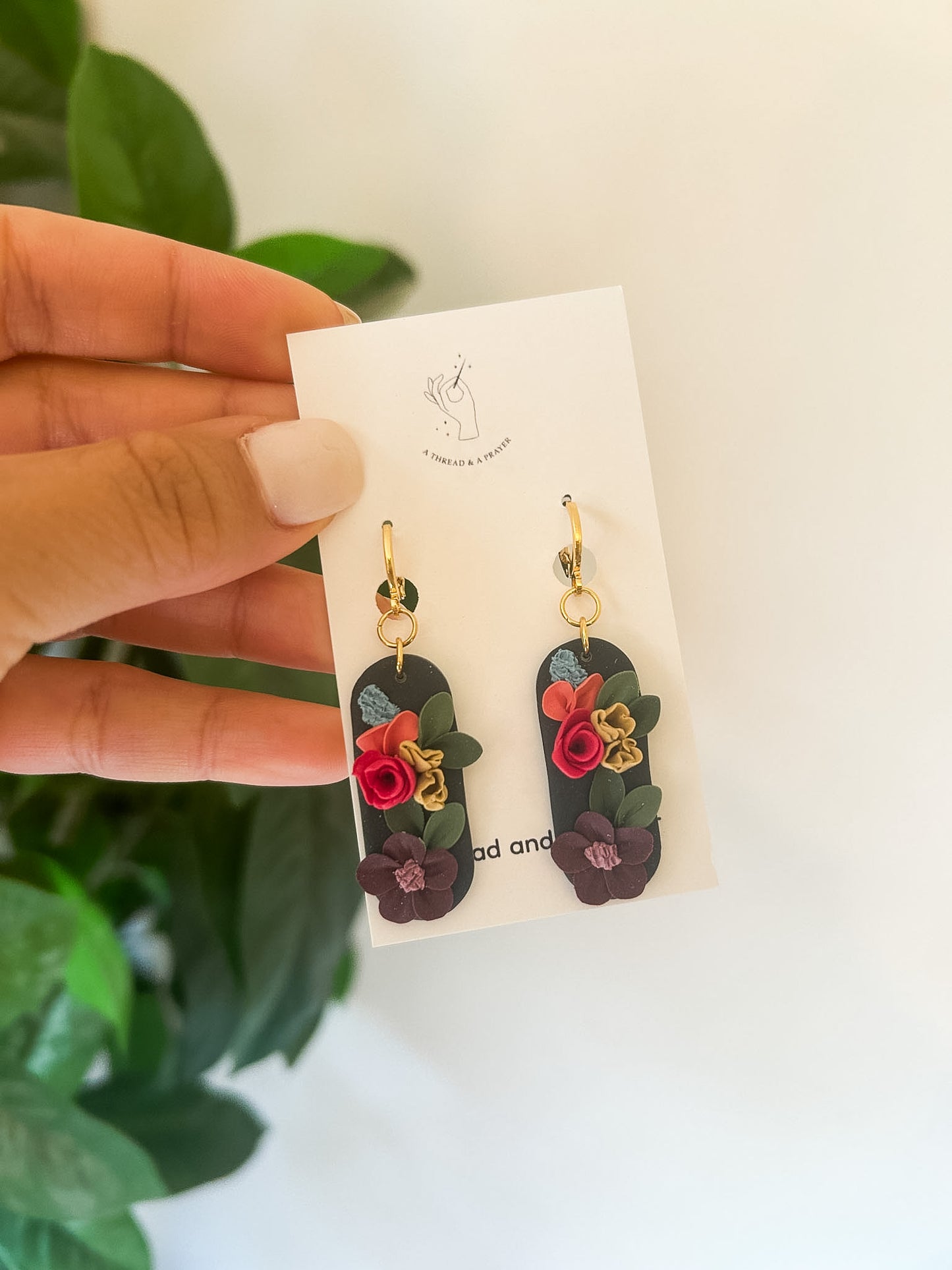 Floral Garden Spring Style Clay Earrings