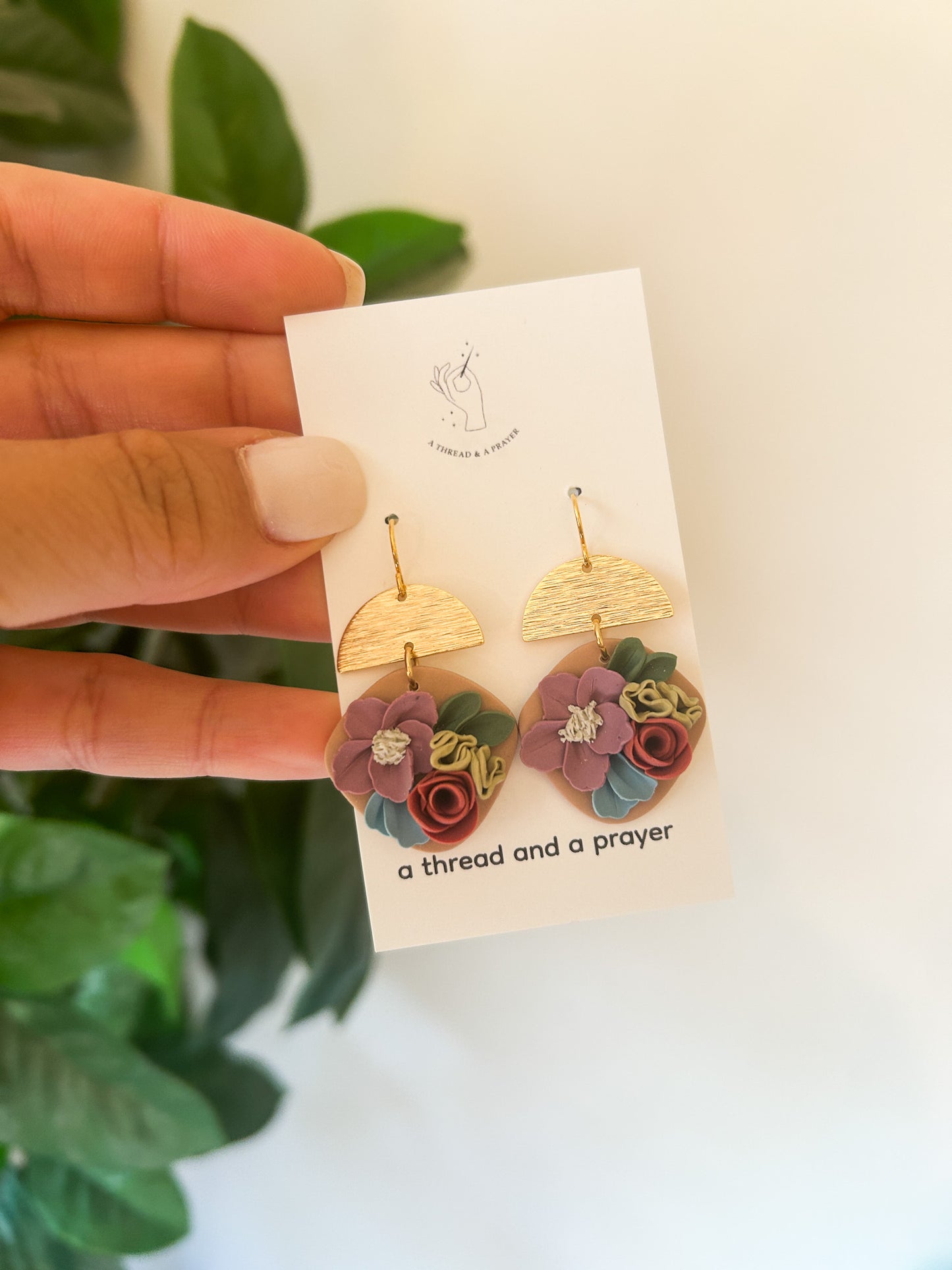 Floral Garden Spring Style Clay Earrings