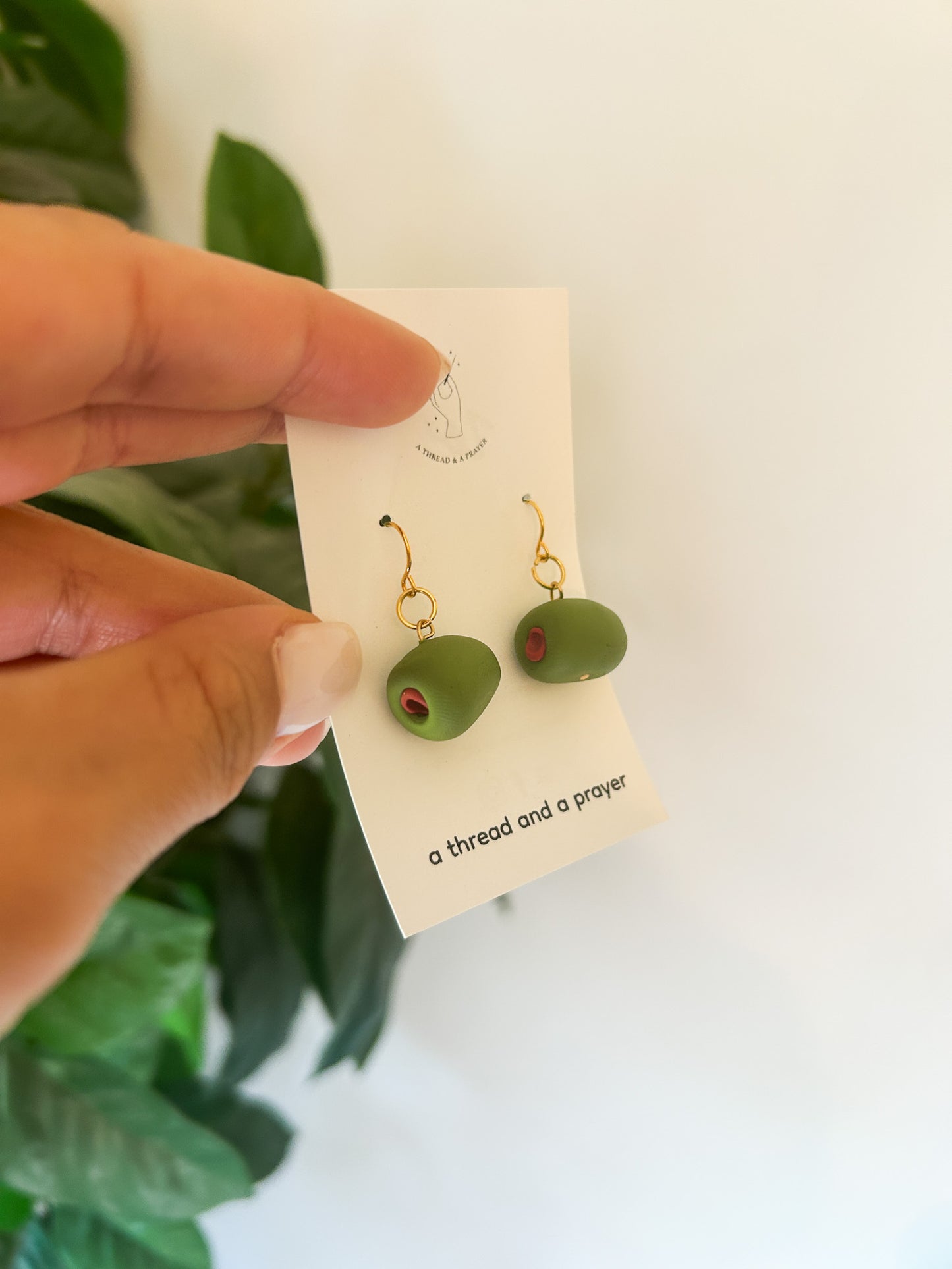 Fruit and Fun Charcuterie and Olive Clay Earrings