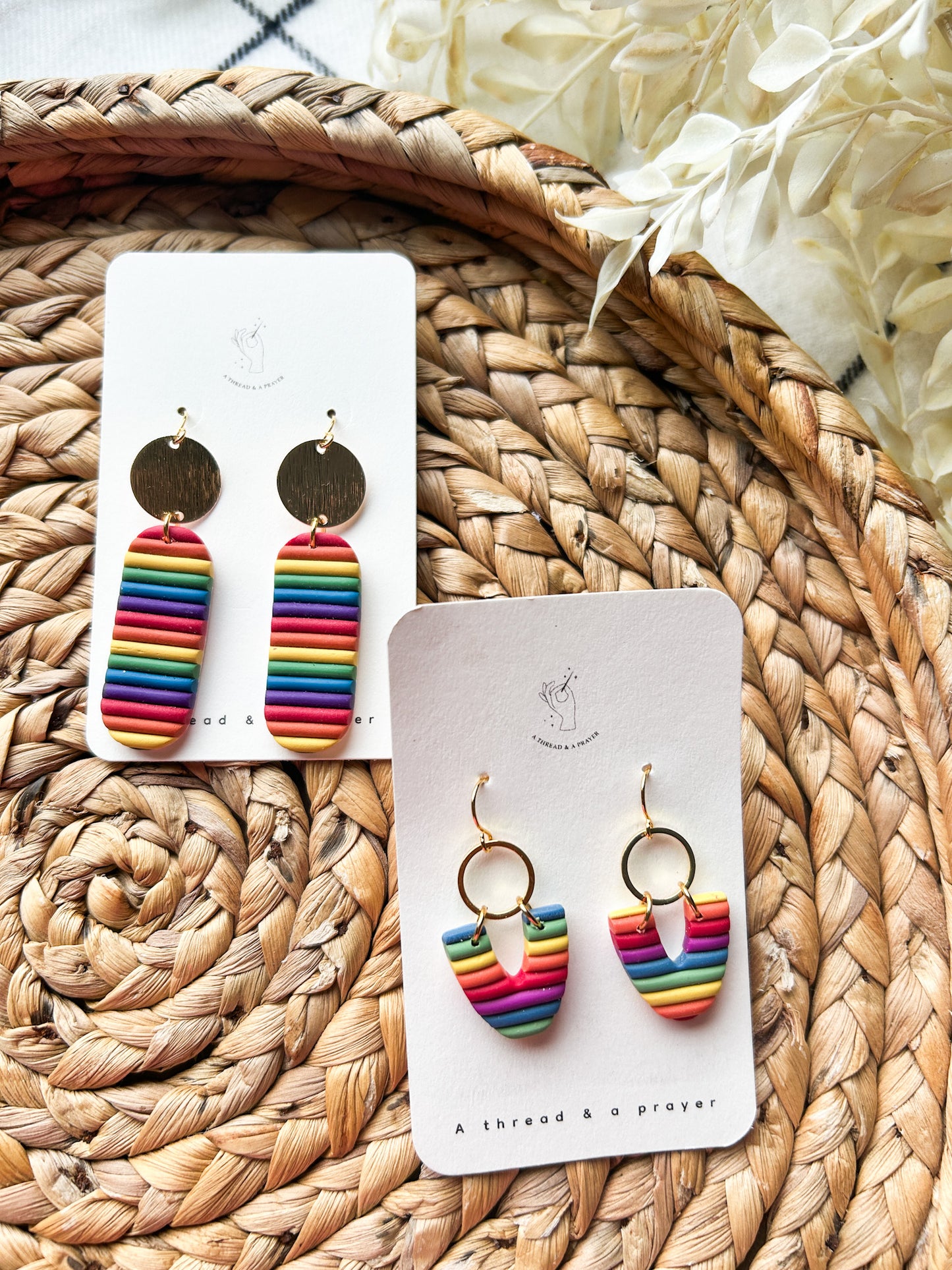 Rainbow Pride Earrings | Fun and Lightweight Pride Earrings | Celebrate Pride Month | Cute Earrings | Clay Earrings