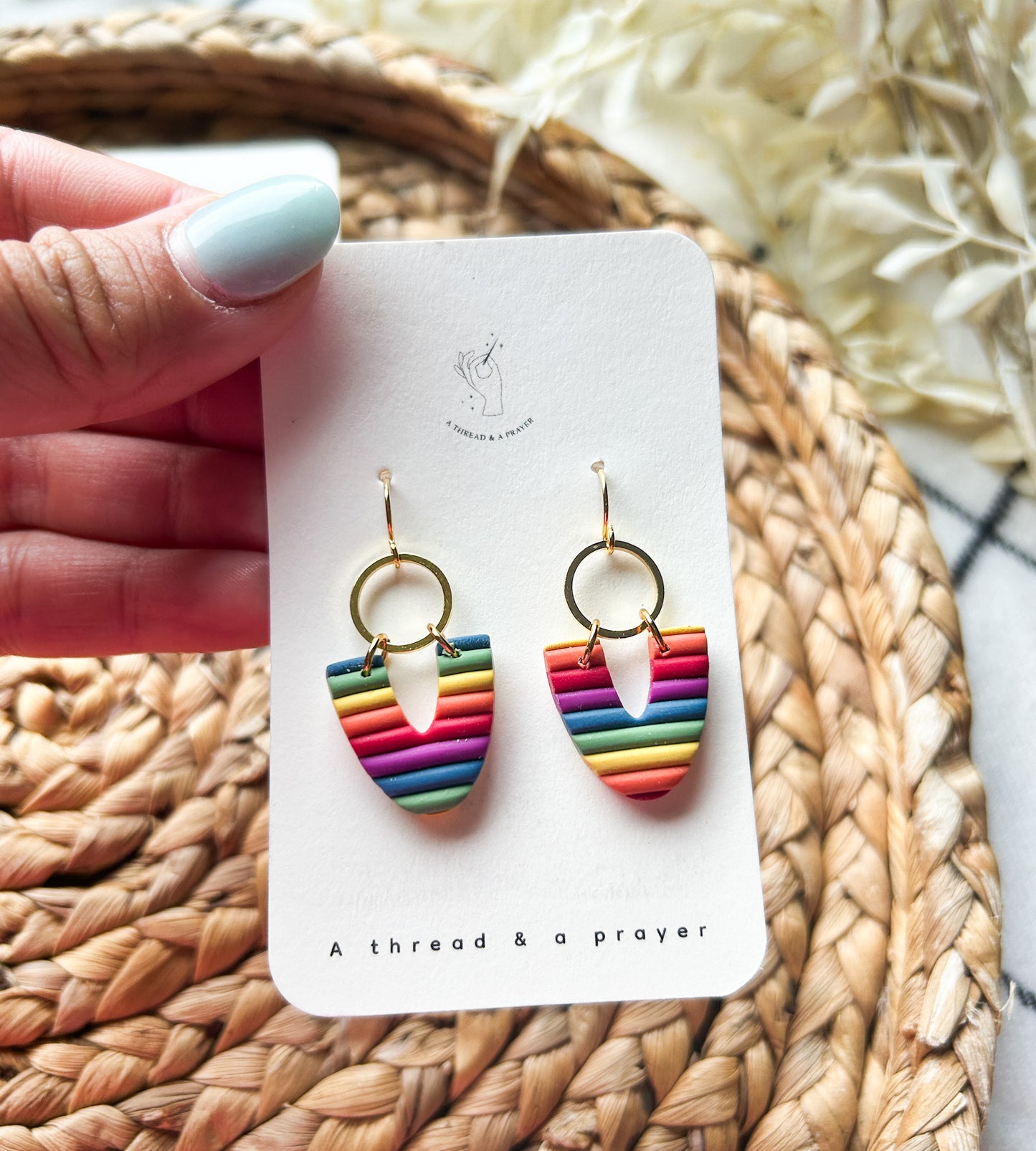 Rainbow Pride Earrings | Fun and Lightweight Pride Earrings | Celebrate Pride Month | Cute Earrings | Clay Earrings