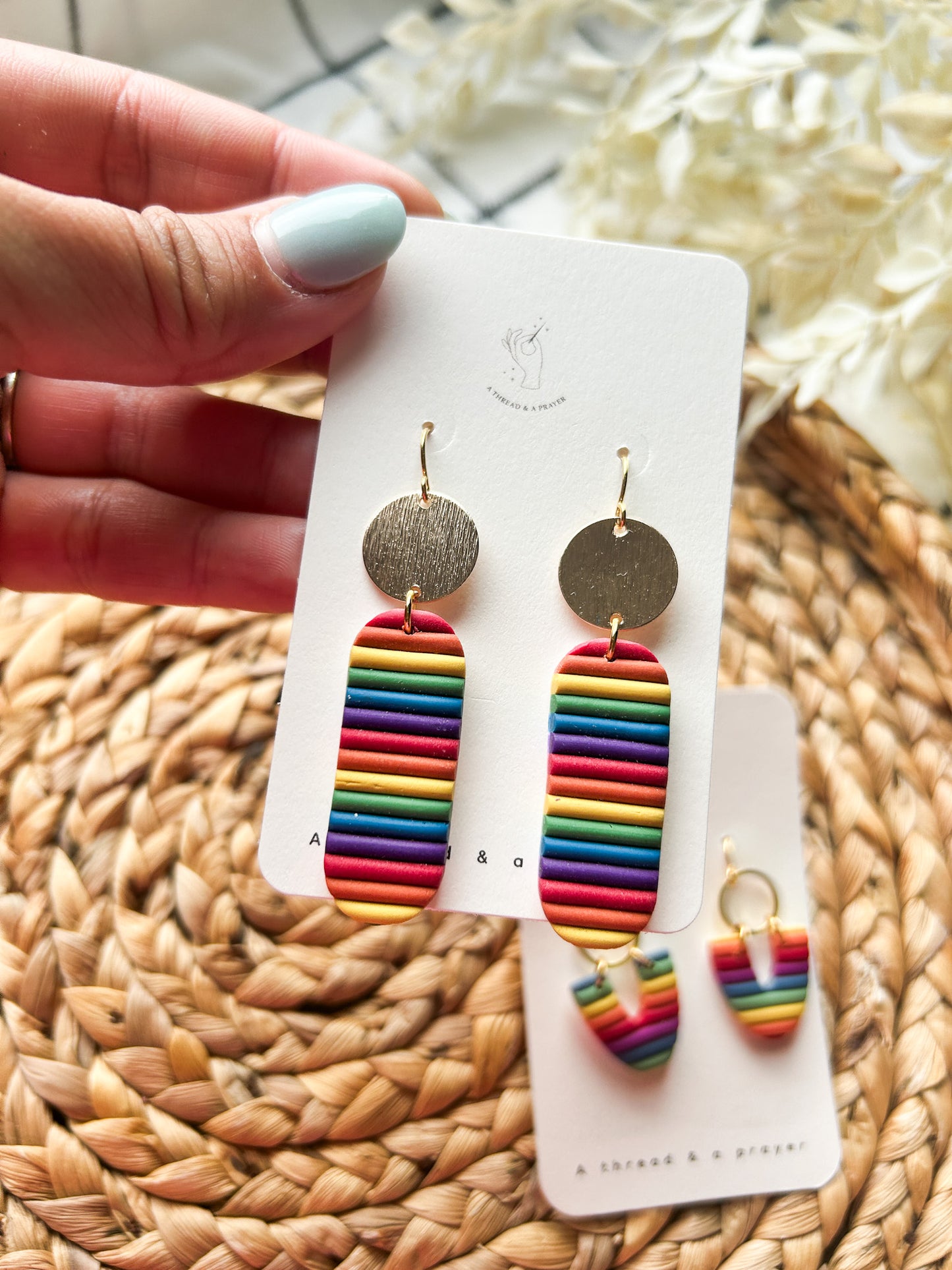 Rainbow Pride Earrings | Fun and Lightweight Pride Earrings | Celebrate Pride Month | Cute Earrings | Clay Earrings