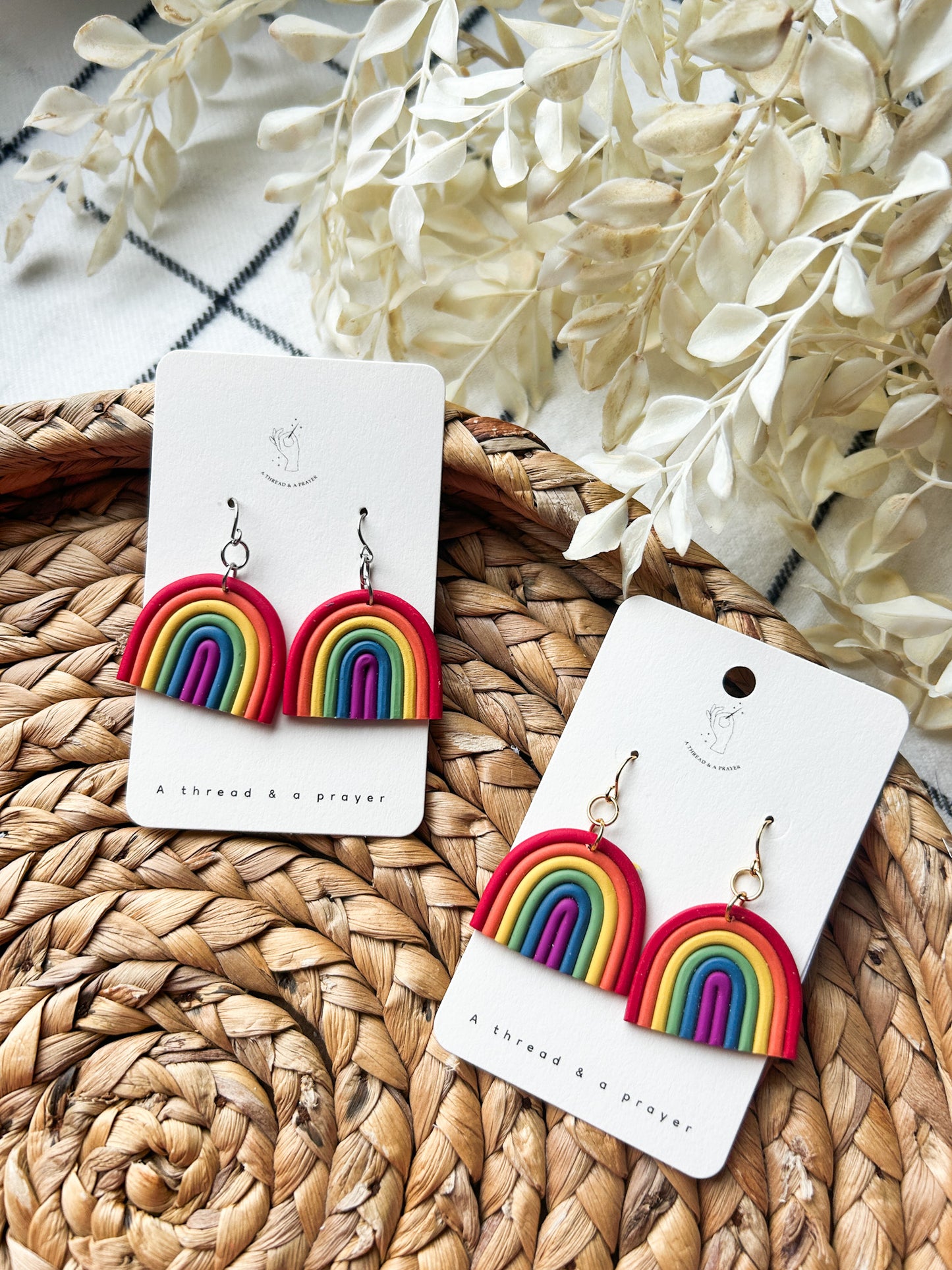 Bright and Sunny Rainbow Pride Clay Earrings | Lightweight | Hypoallergenic | Celebrate Pride | Allyship