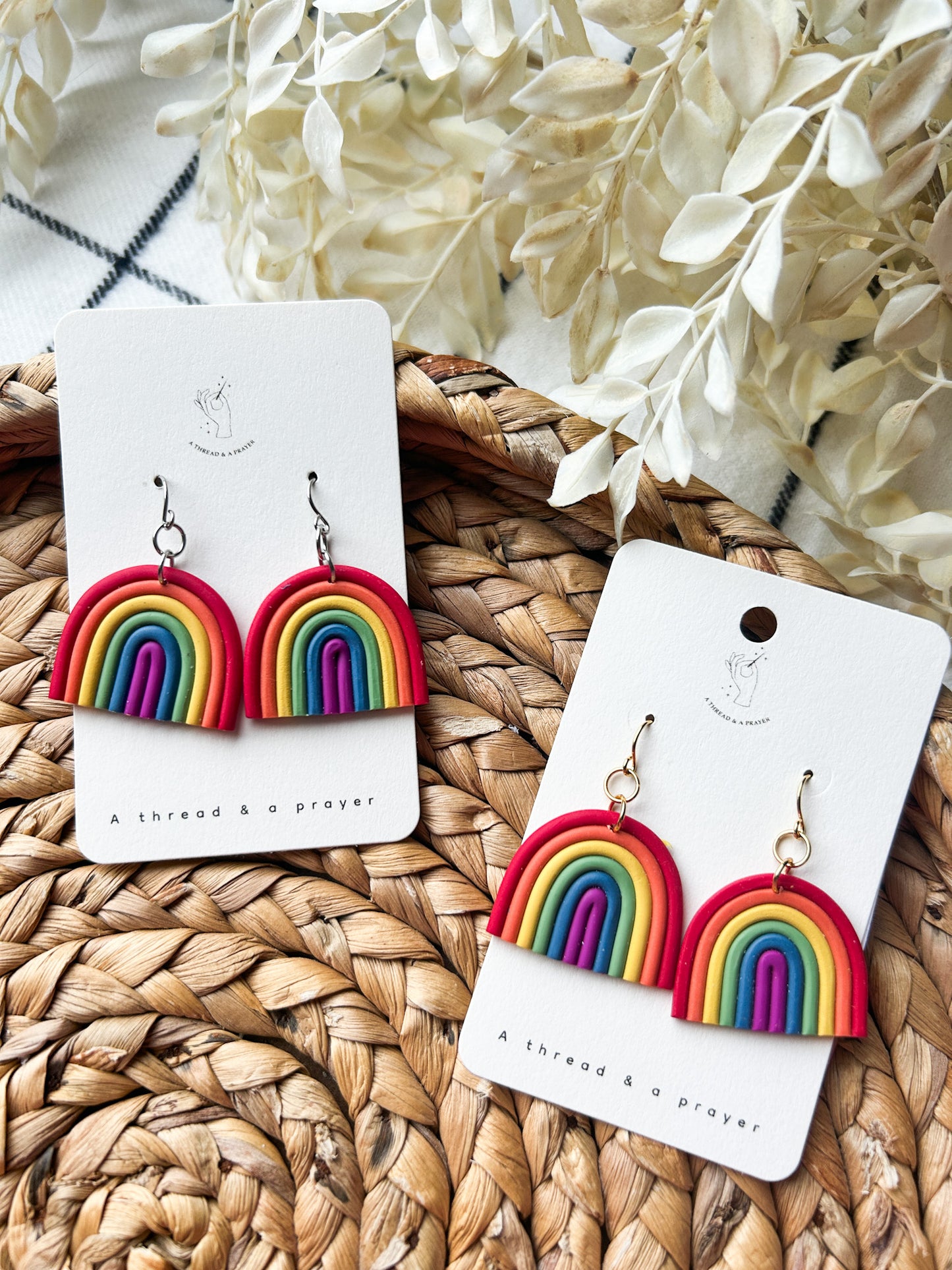 Bright and Sunny Rainbow Pride Clay Earrings | Lightweight | Hypoallergenic | Celebrate Pride | Allyship