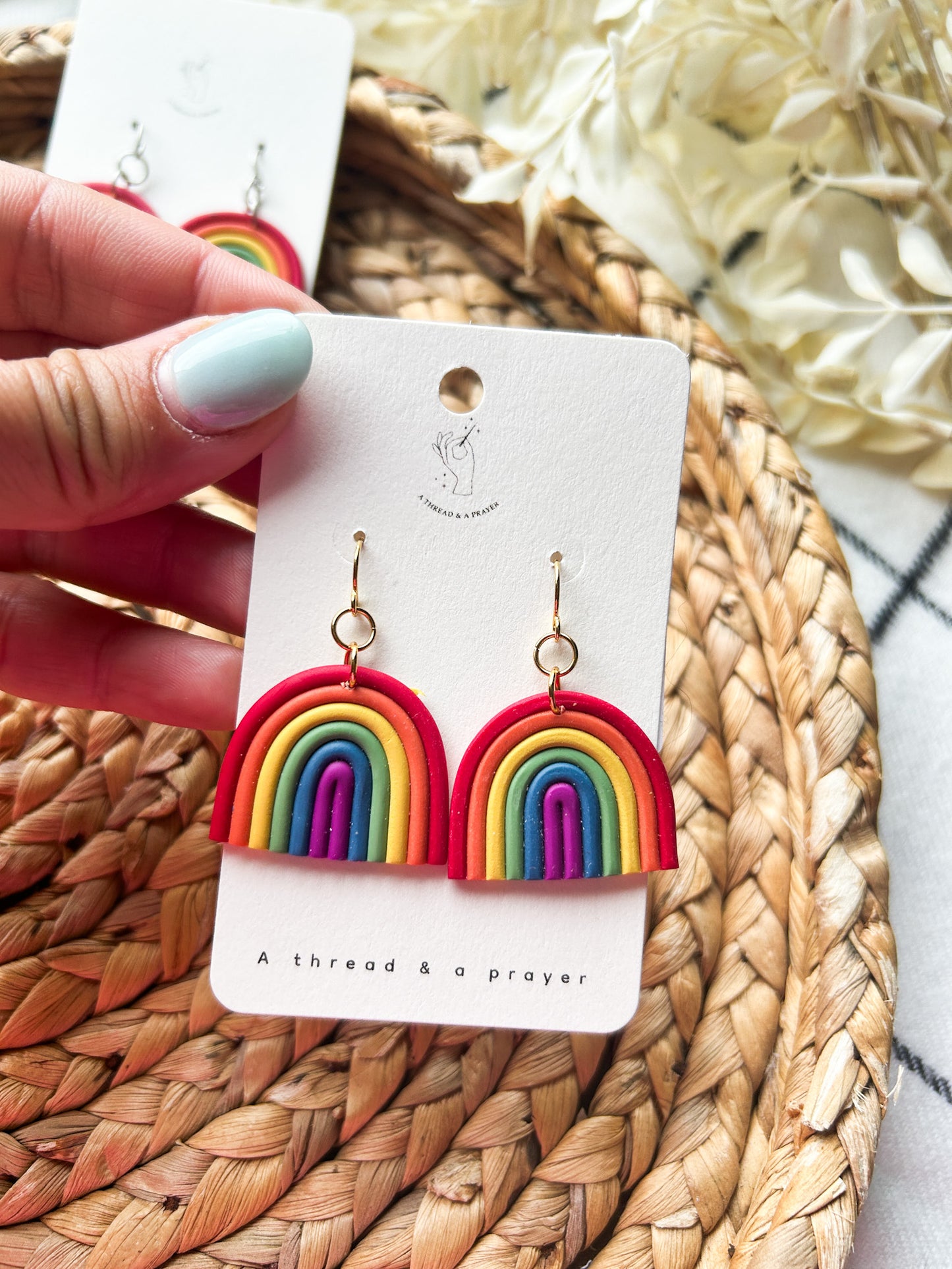 Bright and Sunny Rainbow Pride Clay Earrings | Lightweight | Hypoallergenic | Celebrate Pride | Allyship