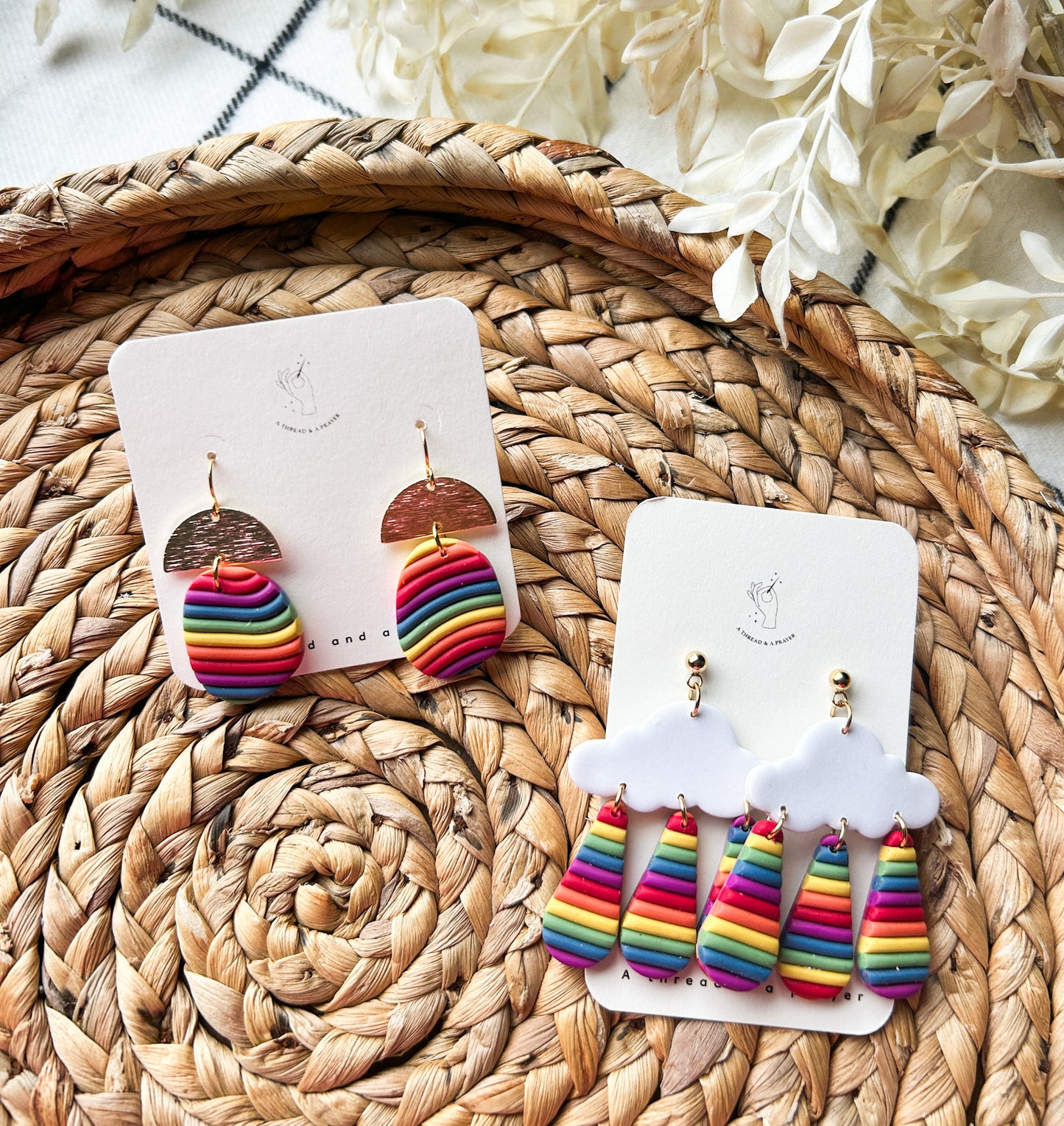 Love is Love Rainbow Pride Earrings | Fun and Lightweight Pride Earrings | Celebrate Pride Month | Cute Earrings | Clay Earrings