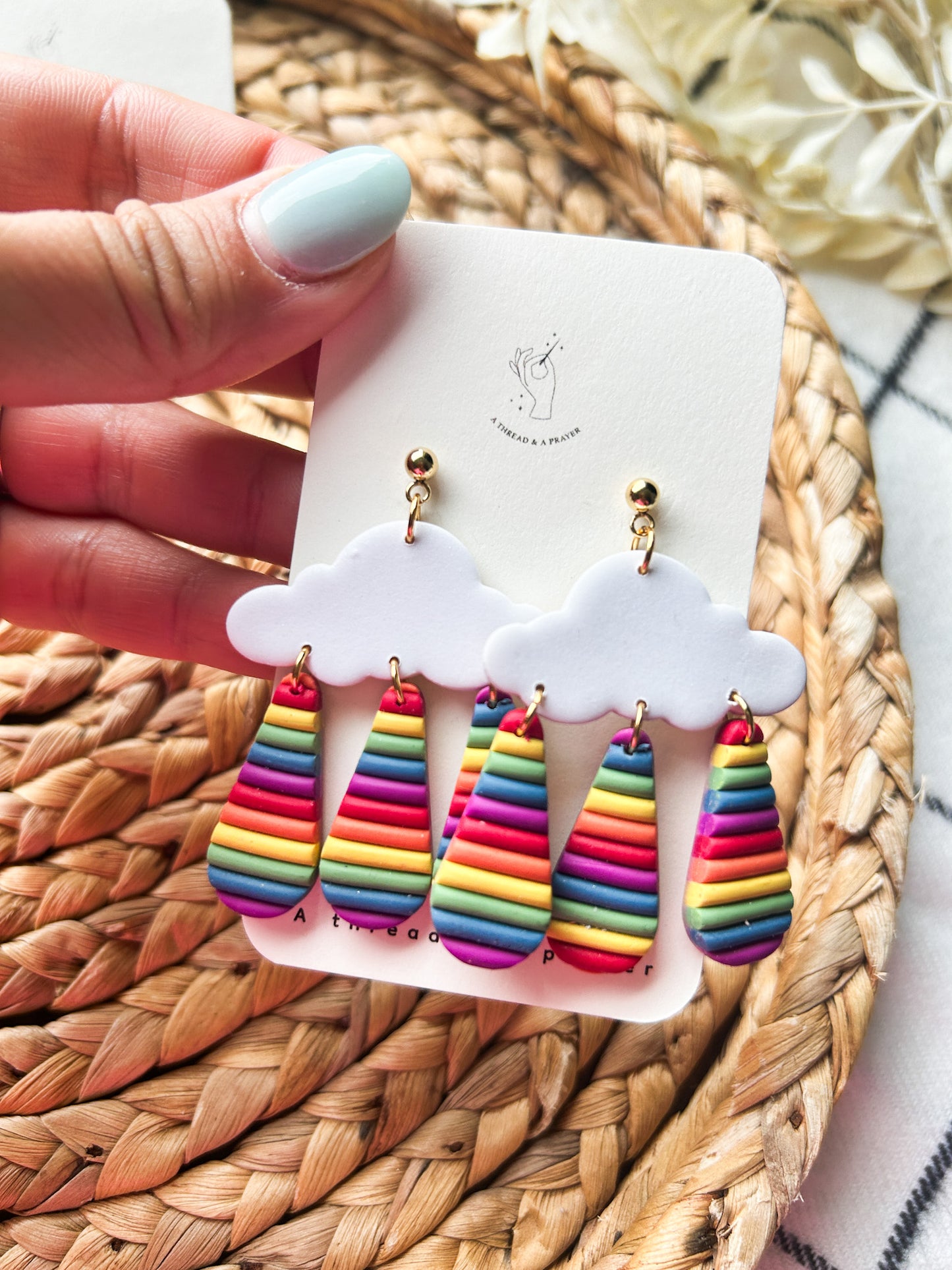 Love is Love Rainbow Pride Earrings | Fun and Lightweight Pride Earrings | Celebrate Pride Month | Cute Earrings | Clay Earrings