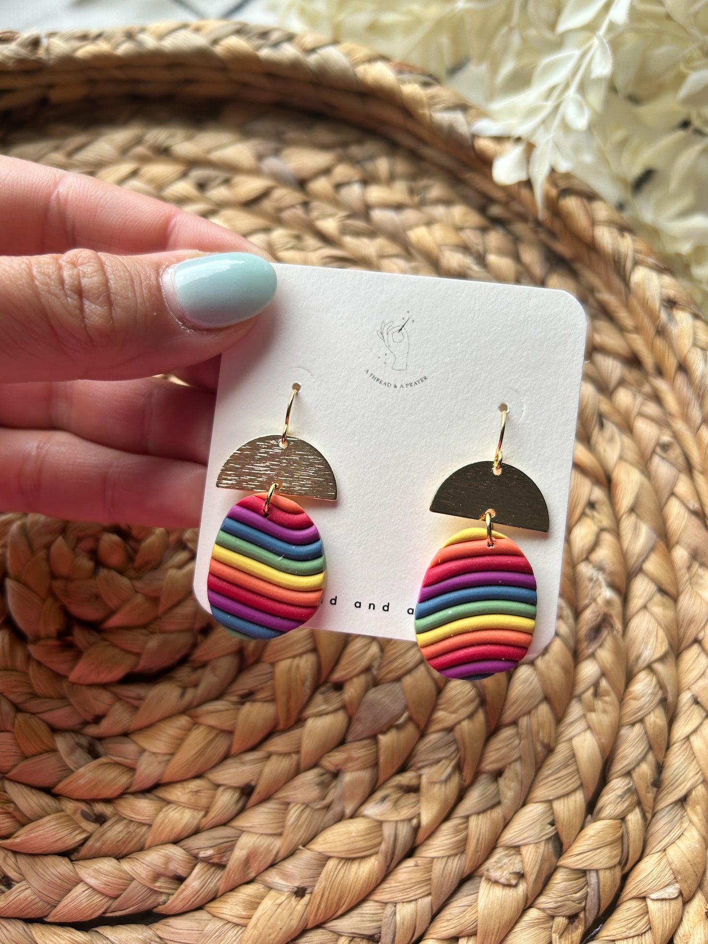 Love is Love Rainbow Pride Earrings | Fun and Lightweight Pride Earrings | Celebrate Pride Month | Cute Earrings | Clay Earrings