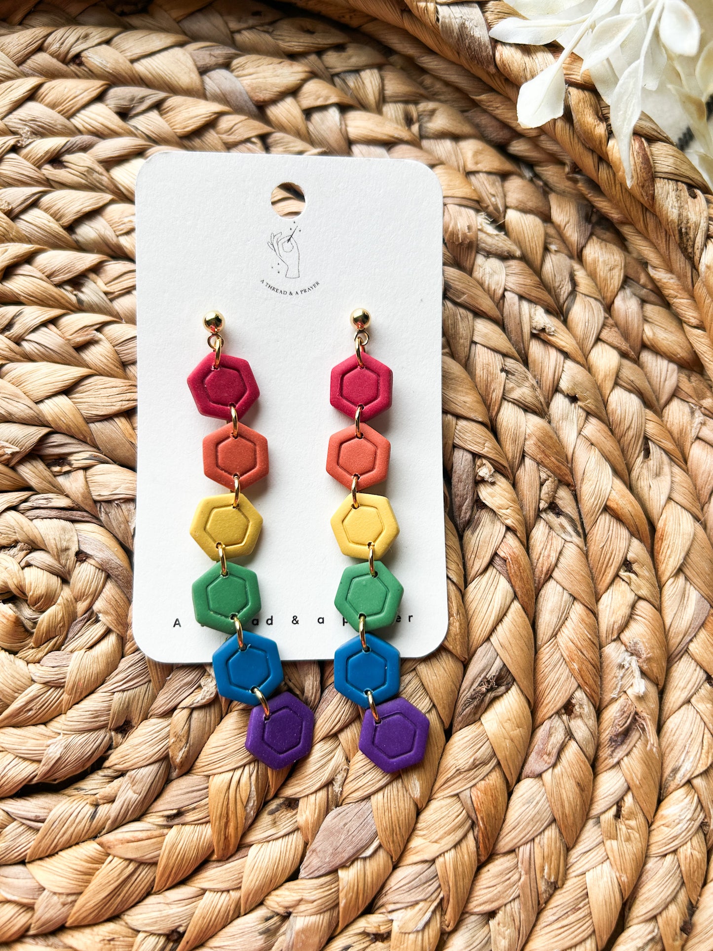 Love is Love Rainbow Pride Earrings | Fun and Lightweight Pride Earrings | Celebrate Pride Month | Cute Earrings | Clay Earrings