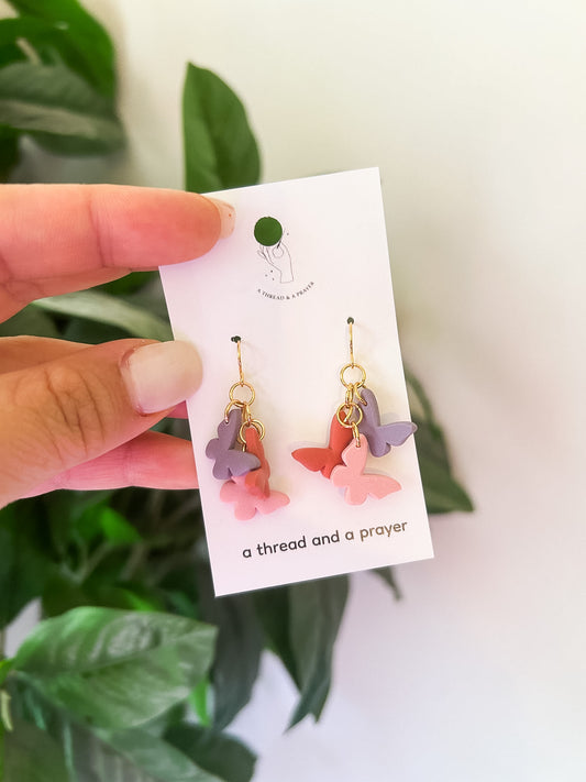Dainty Butterfly Summer Earrings