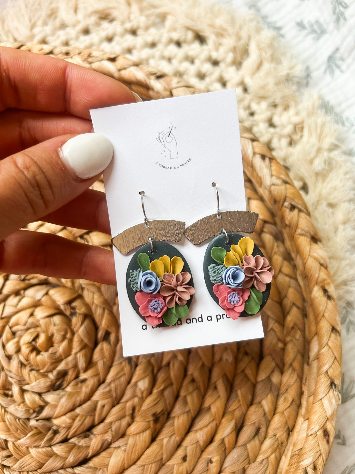 Summer Flower Clay Earrings