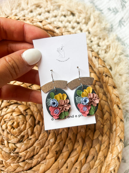 Summer Flower Clay Earrings