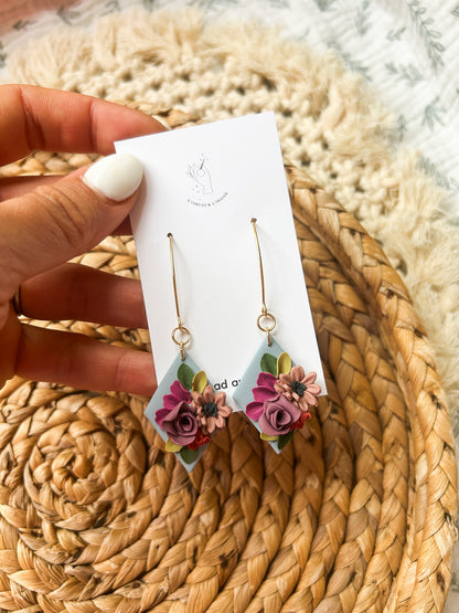 Summer Flower Clay Earrings