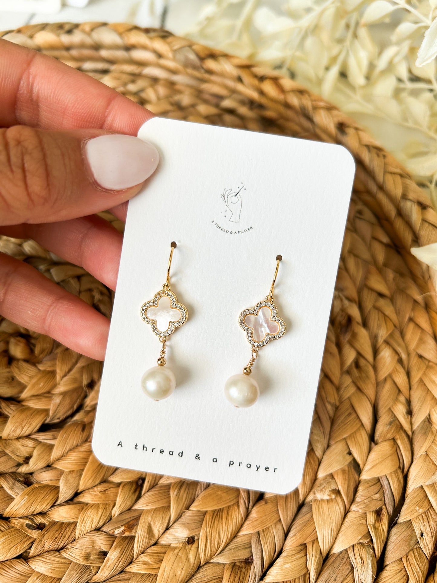 Dainty and Romantic Pearl and Shell Earrings | Dainty Earrings | Wedding | Bridal Earrings | Hypoallergenic | Pearl Earring | Romantic | Bride