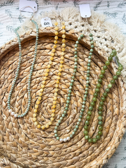 Trendy Chunky Summer Necklaces | Pearl Accent | Cute Beads | Handmade Necklaces