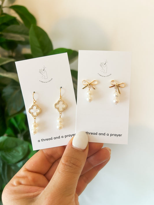 Elegant Pearls Summer Earrings