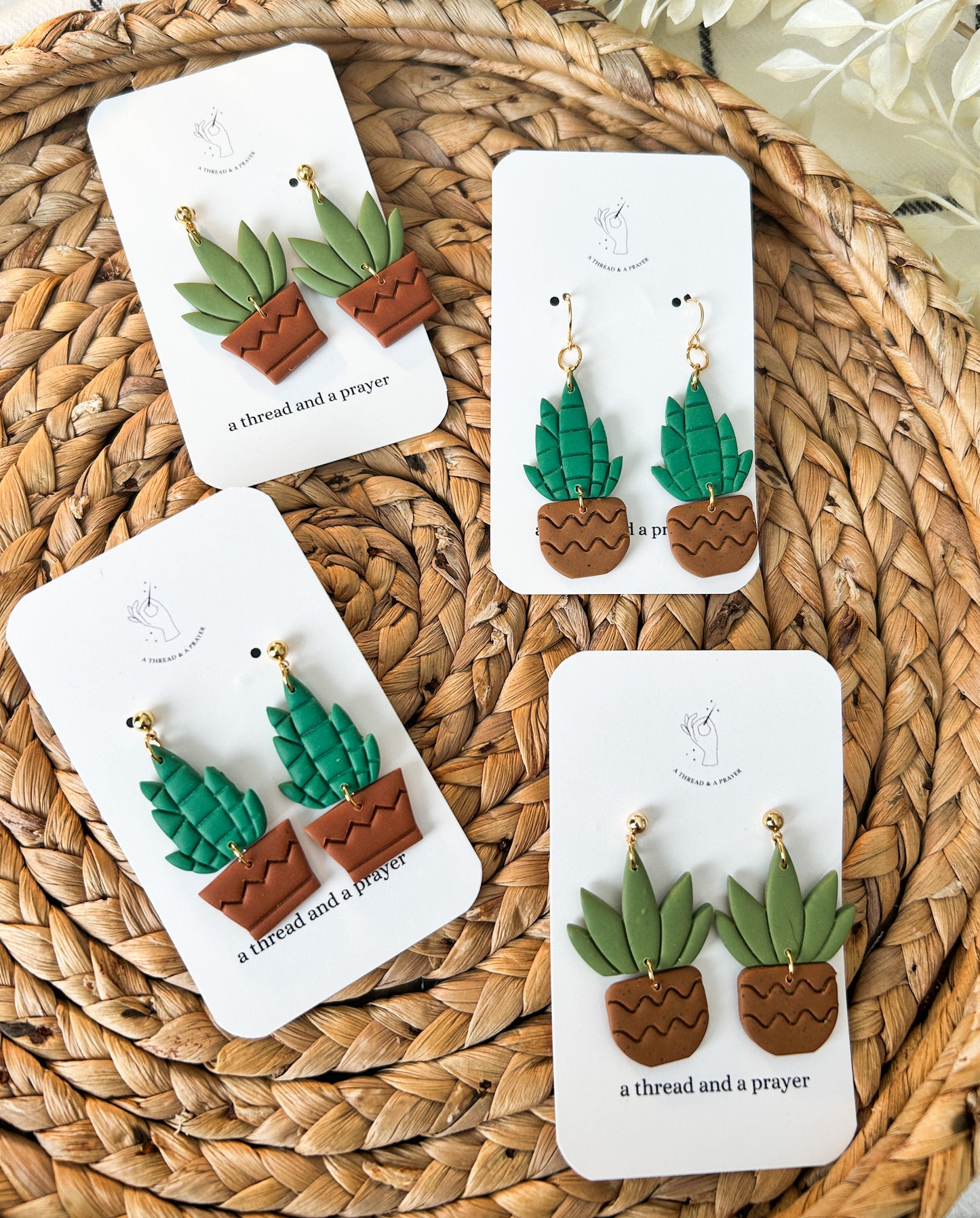 Plant Lovers Unite Clay Earrings | Potted Plants | House Plants | Plant Earrings | Lightweight