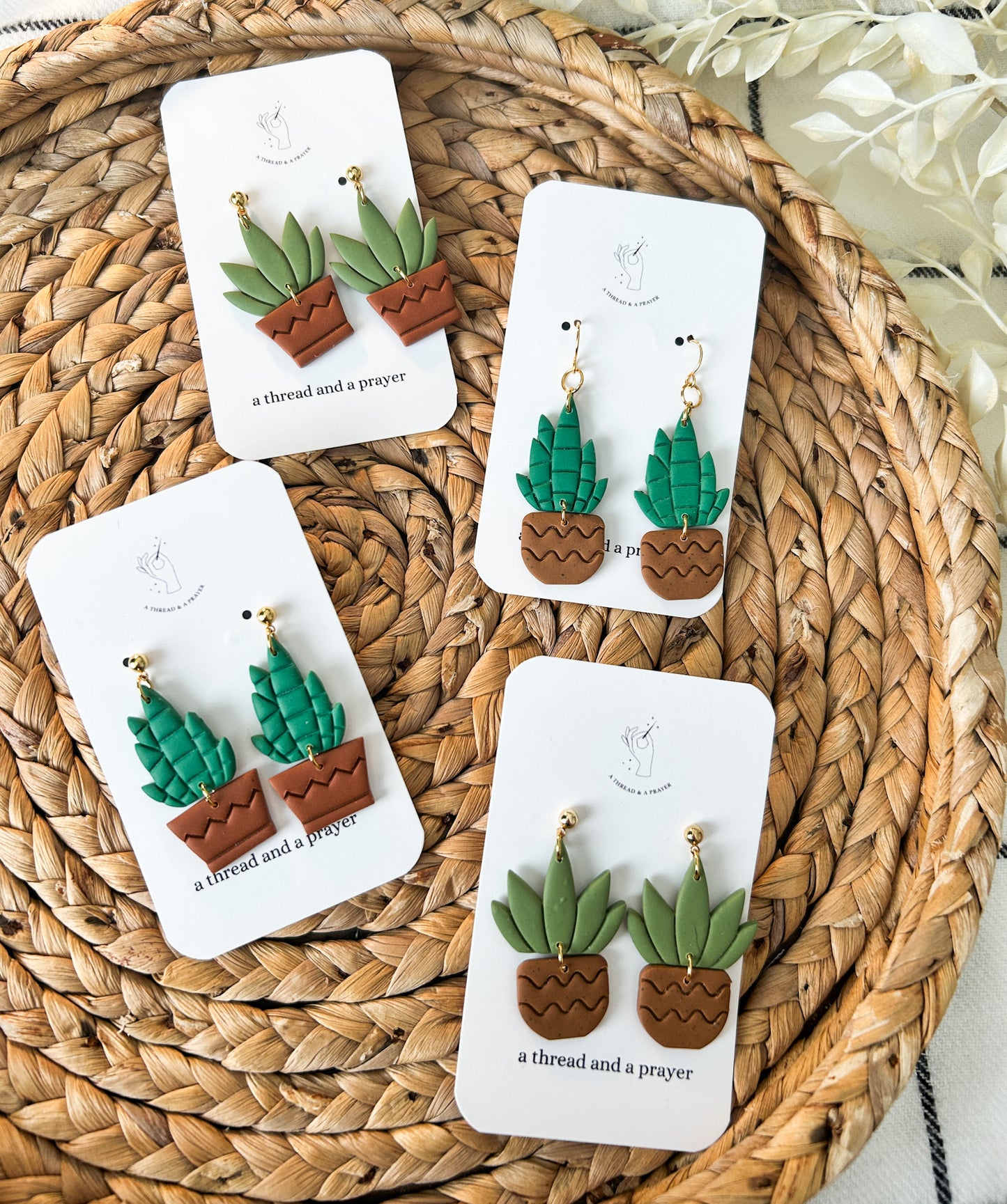 Plant Lovers Unite Clay Earrings | Potted Plants | House Plants | Plant Earrings | Lightweight