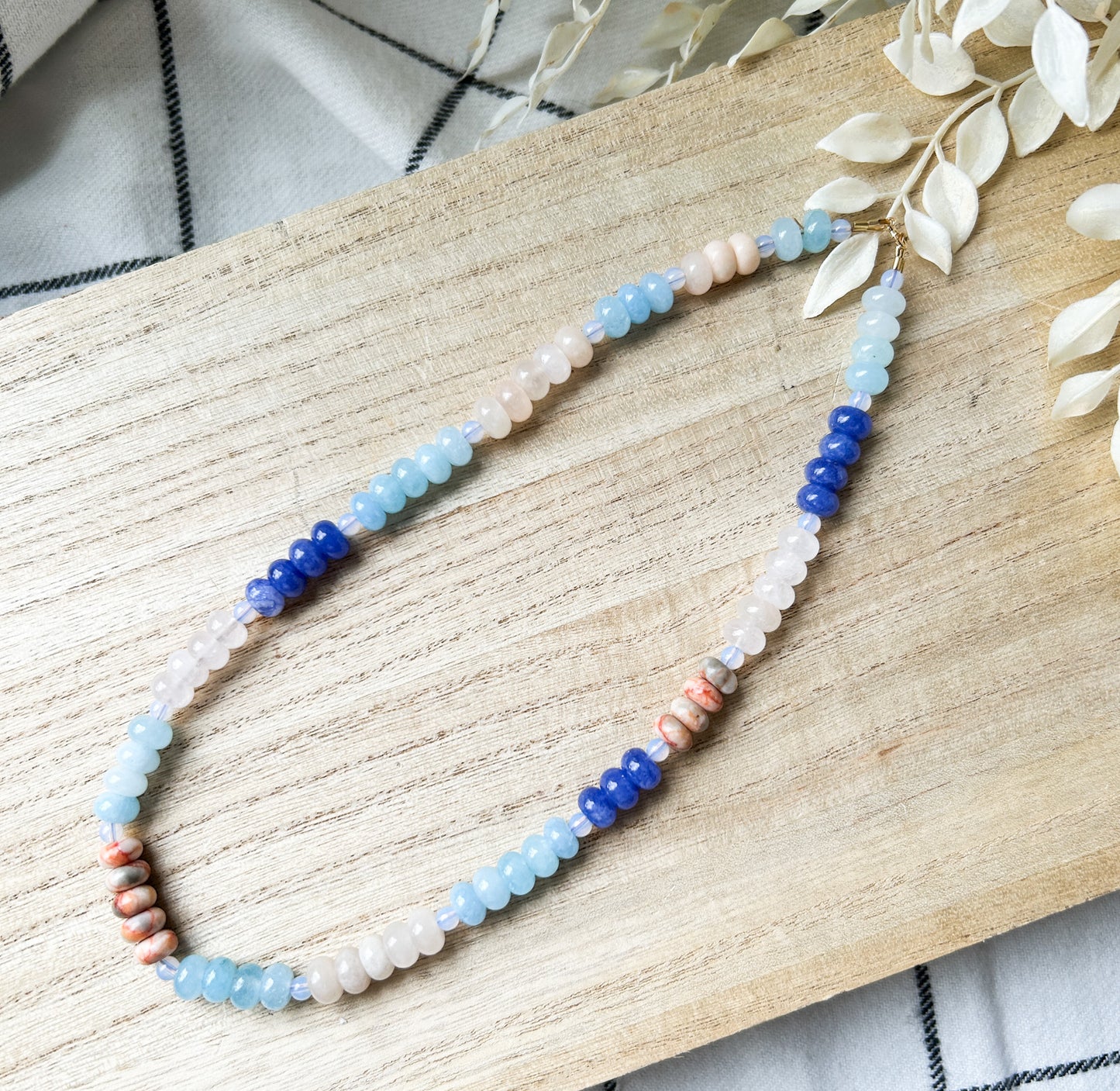 Colorful & Cute Chunky Trend Necklace | Rondelle Beads | Neutral Style |  Stacking Jewelry | Layering Necklace | Summer Jewelry