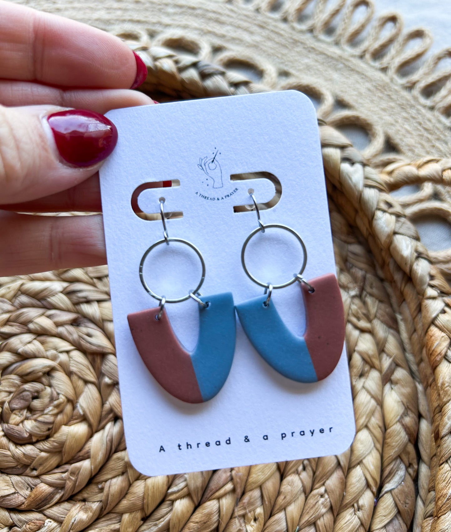 Two Tone Arch Earrings | Trendy Styles | Lightweight | Spring Colors | Silver or Gold