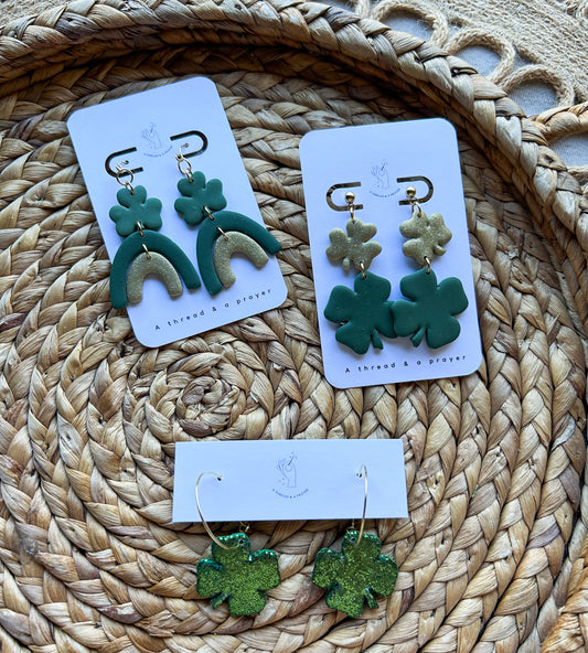 It's your Lucky Day St. Patricks Day Earrings | Shamrock Styles | Lightweight | Glitter | Dogtown | Irish