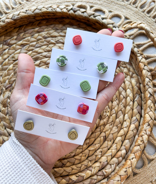 Spring Styles Clay Stud Earrings | Create your own Stud Pack | Funky Styles | Dainty