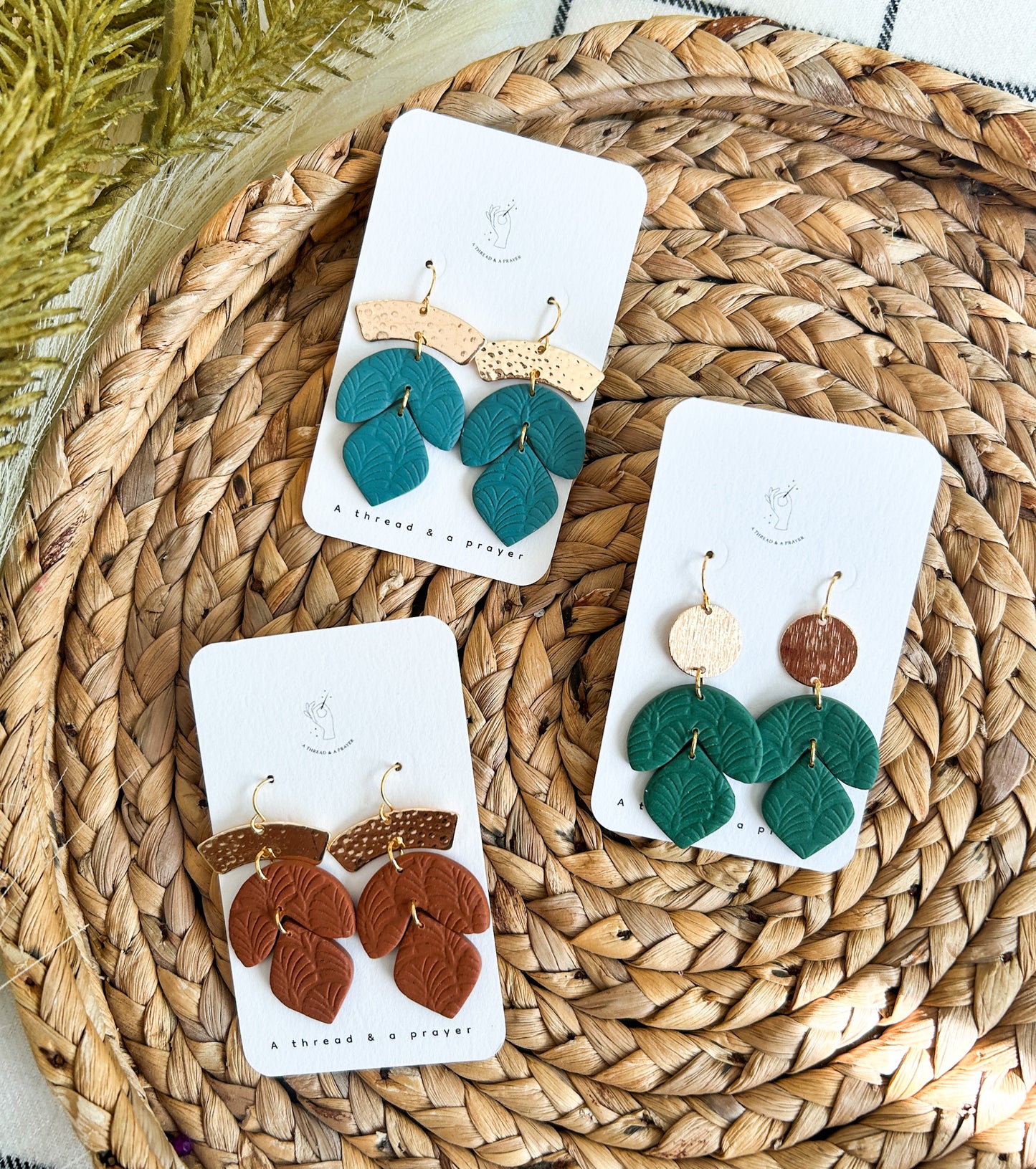 Warm Autumn Clay Earrings | Fall Fashion | Earthy | Bright Colors | Statement Earrings | Lightweight